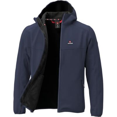 Höhenhorn Alpberg Casaco leve de softshell para homem ao ar livre, casaco de lazer, casaco de meia-estação, azul escuro, L Höhenhorn Alpberg Casaco leve de softshell para homem ao ar livre, casaco de lazer, casaco de meia-estação, azul escuro, L