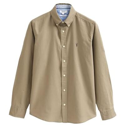 NEXT Hombres Camisas Oxford Ajustada de Manga Larga NEXT Hombres Camisas Oxford Ajustada de Manga Larga