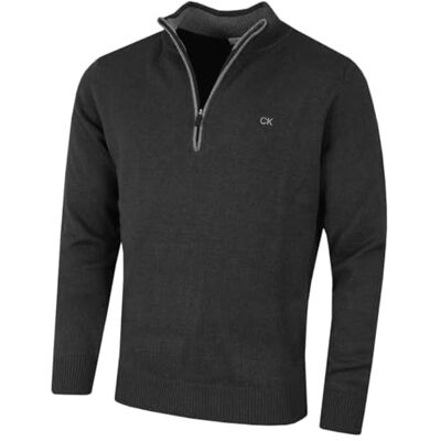 Calvin 2026 Homem Chunky Knit Cotton 1/2 Zip CK camisola de golfe Forma suave e duradoura que não desbota que mantém o ajuste regular Calvin 2026 Homem Chunky Knit Cotton 1/2 Zip CK camisola de golfe Forma suave e duradoura que não desbota que mantém o ajuste regular