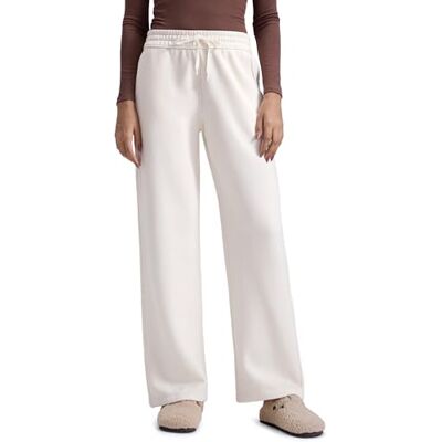 CRZ YOGA Calças acolchoadas polares, 71/76/81 cm Perna reta, peso médio, casual, suave, respirável, quente, algodão, bolsos, para mulheres CRZ YOGA Calças acolchoadas polares, 71/76/81 cm Perna reta, peso médio, casual, suave, respirável, quente, algodão, bolsos, para mulheres