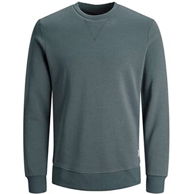 JACK & JONES Camisola lisa Corte relaxado ajuste, suave, manga comprida, casual, processo suave a uma temperatura máxima de 40 °C JACK & JONES Camisola lisa Corte relaxado ajuste, suave, manga comprida, casual, processo suave a uma temperatura máxima de 40 °C