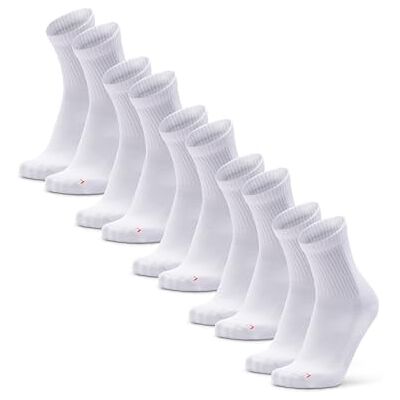 DANISH ENDURANCE Meias desportivas casuais, 3 e 5 pack branco 39-42 DANISH ENDURANCE Meias desportivas casuais, 3 e 5 pack branco 39-42