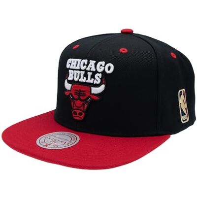 Mitchell & Ness NBA/HWC Snapback Especial, Preto e vermelho, Tamanho único Mitchell & Ness NBA/HWC Snapback Especial, Preto e vermelho, Tamanho único