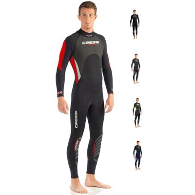 CRESSI Morea, Fato de mergulho completo em preto/vermelho para homem, XL/5 CRESSI Morea, Fato de mergulho completo em preto/vermelho para homem, XL/5
