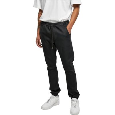 Urban Classics Calças de fato de treino Knitted Denim homem calças de desporto azuis, Preto, M Urban Classics Calças de fato de treino Knitted Denim homem calças de desporto azuis, Preto, M