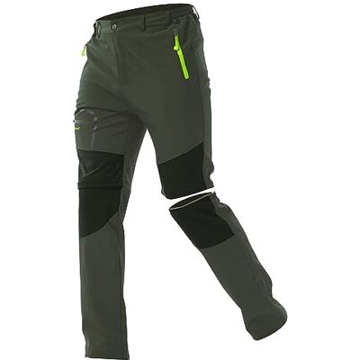 ZOEREA Calças de Homem para Ar Livre Conversíveis, Calções de Trekking, Montanha, Escalada, Caminhadas, Secagem Rápida, Calças Funcionais, verde ZOEREA Calças de Homem para Ar Livre Conversíveis, Calções de Trekking, Montanha, Escalada, Caminhadas, Secagem Rápida, Calças Funcionais, verde