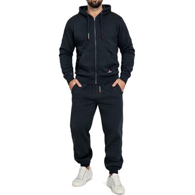 Höhenhorn Cozalp Conjunto esportivo masculino, para treinar e estar em casa, Azul escuro Höhenhorn Cozalp Conjunto esportivo masculino, para treinar e estar em casa, Azul escuro
