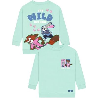 Disney Camisola Menina Zootopia, Camisola Menina de Nick Wilde e Judy Hopps, Camisola Menina de Algodão, Camisolas de Manga Longa de Zootopia Disney Camisola Menina Zootopia, Camisola Menina de Nick Wilde e Judy Hopps, Camisola Menina de Algodão, Camisolas de Manga Longa de Zootopia