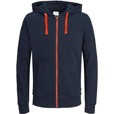JACK & JONES Jjeholmen Sweat Zip Hood Plus Noos Camisola com capuz para homem JACK & JONES Jjeholmen Sweat Zip Hood Plus Noos Camisola com capuz para homem