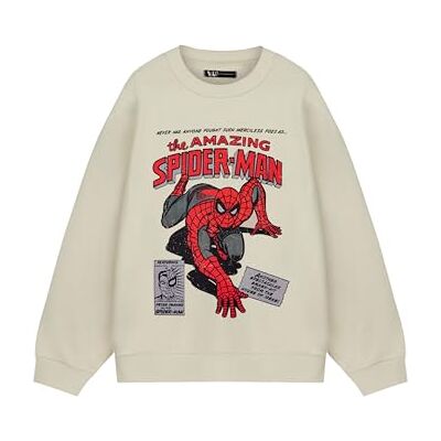 Marvel Camisola com capuz para homem, design do Homem-Aranha Spiderman, camisola oficial de banda desenhada, roupa de super-herói de Peter Parker, presente para ele Marvel Camisola com capuz para homem, design do Homem-Aranha Spiderman, camisola oficial de banda desenhada, roupa de super-herói de Peter Parker, presente para ele