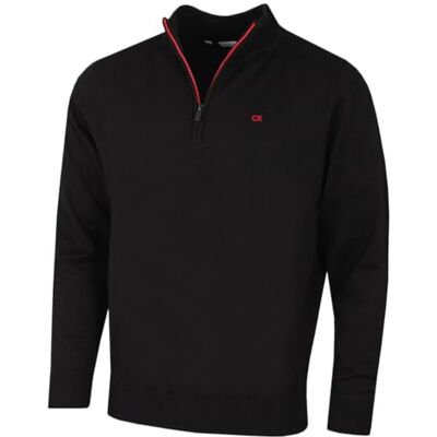 Calvin Su TER Campus 1/2 fecho de correr homem preto/vermelho M Forma suave e duradoura que não desbota que mantém o ajuste regular Calvin Su TER Campus 1/2 fecho de correr homem preto/vermelho M Forma suave e duradoura que não desbota que mantém o ajuste regular