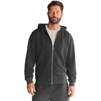NEXT Homens camisola leve com capuz e fecho de correr 100% algodão NEXT Homens camisola leve com capuz e fecho de correr 100% algodão