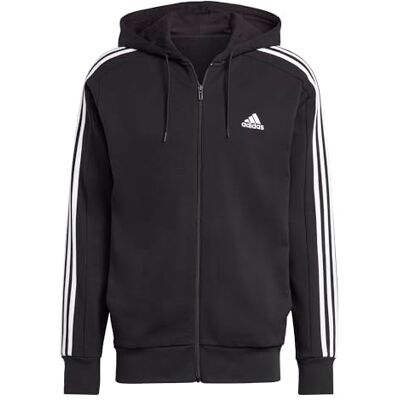 Adidas Essentials French Terry Camisola com capuz com fecho de correr completo de 3 riscas casaco homem Adidas Essentials French Terry Camisola com capuz com fecho de correr completo de 3 riscas casaco homem