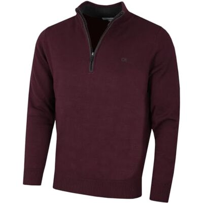 Calvin 2026 Homem Chunky Knit Cotton 1/2 Zip CK camisola de golfe Forma suave e duradoura que não desbota que mantém o ajuste regular Calvin 2026 Homem Chunky Knit Cotton 1/2 Zip CK camisola de golfe Forma suave e duradoura que não desbota que mantém o ajuste regular