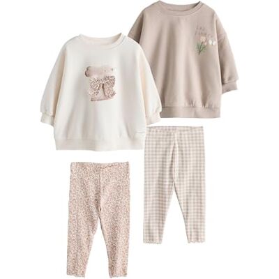 NEXT Niñas Pack de 2 conjuntos de sudadera y leggings NEXT Niñas Pack de 2 conjuntos de sudadera y leggings