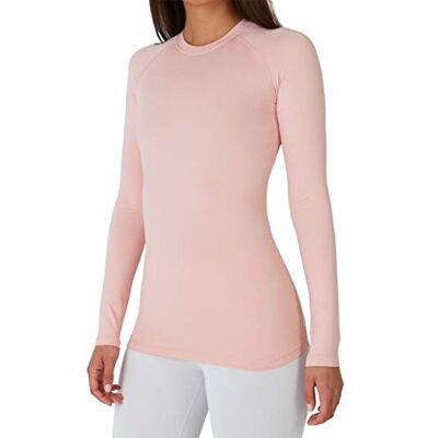TCA Camiseta Térmica Mulher Ajustada Camiseta Térmica Mulher Manga Comprida com Tecnologia SuperThermal Camisetas Térmicas Compressão de Manga Comprida para Corrida Ginásio Ciclismo, Rosa claro TCA Camiseta Térmica Mulher Ajustada Camiseta Térmica Mulher Manga Comprida com Tecnologia SuperThermal Camisetas Térmicas Compressão de Manga Comprida para Corrida Ginásio Ciclismo, Rosa claro
