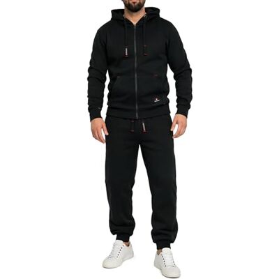 Höhenhorn Cozalp Conjunto esportivo masculino, para treinar e estar em casa, Preto, 4XL Höhenhorn Cozalp Conjunto esportivo masculino, para treinar e estar em casa, Preto, 4XL