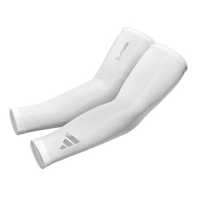 Adidas mangas de compressão Aeroready para desporto unissexo de adulto (Pack de 2), Branco Adidas mangas de compressão Aeroready para desporto unissexo de adulto (Pack de 2), Branco
