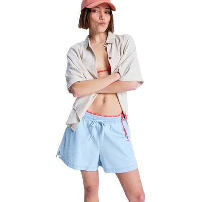Roxy Lekeitio Break Mid Denim Calções para mulher, Azul claro, L Roxy Lekeitio Break Mid Denim Calções para mulher, Azul claro, L