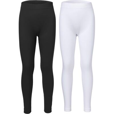 Ladeheid Leggins térmicos para inverno cuecas calças térmicas para crianças leggings desportivas leggings sem costuras snowboard esqui , preto/branco Ladeheid Leggins térmicos para inverno cuecas calças térmicas para crianças leggings desportivas leggings sem costuras snowboard esqui , preto/branco