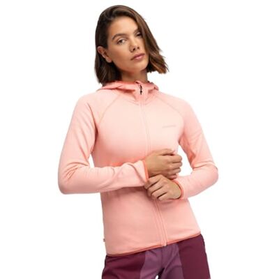 SIROKO Casaco polar leve capuz montanha caminhada Ember Pink rosa SIROKO Casaco polar leve capuz montanha caminhada Ember Pink rosa