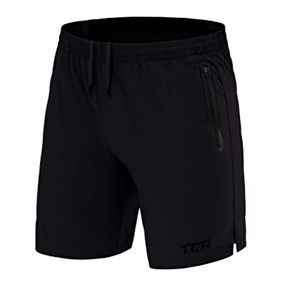 TCA Calções Curtos Elite Tech para Correr ou Ginásio com Bolsos com Fecho de Correr para Homem Preto, M TCA Calções Curtos Elite Tech para Correr ou Ginásio com Bolsos com Fecho de Correr para Homem Preto, M