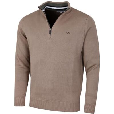 Calvin 2026 Homem Chunky Knit Cotton 1/2 Zip CK camisola de golfe Forma suave e duradoura que não desbota que mantém o ajuste regular Calvin 2026 Homem Chunky Knit Cotton 1/2 Zip CK camisola de golfe Forma suave e duradoura que não desbota que mantém o ajuste regular