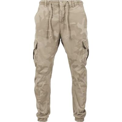 Urban Classics Calças cargo de ginástica homem calças desportivas camuflagem escura justa Urban Classics Calças cargo de ginástica homem calças desportivas camuflagem escura justa