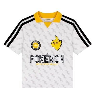Pokémon T-shirt de futebol, equipamento de futebol Oversize para crianças, top estilo jersey Pikachu, roupa para crianças Pokémon T-shirt de futebol, equipamento de futebol Oversize para crianças, top estilo jersey Pikachu, roupa para crianças