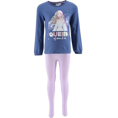 Disney Elsa Chandal para meninas, conjunto de 2 peças de Frozen para meninas, fato desportivo azul, camisola e leggings, presente para meninas, tamanhos 4 a 8 anos, azul Disney Elsa Chandal para meninas, conjunto de 2 peças de Frozen para meninas, fato desportivo azul, camisola e leggings, presente para meninas, tamanhos 4 a 8 anos, azul