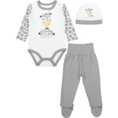 TupTam Conjunto de roupa de bebé body e calças e boné TupTam Conjunto de roupa de bebé body e calças e boné