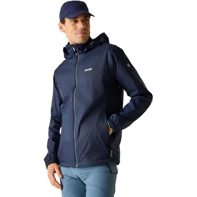 Regatta Capa de chuva Lyle IV impermeável e respirável com forro de malha oculta com capuz e cobertura ativa jackets waterproof Shell, homem, marinho, M () Regatta Capa de chuva Lyle IV impermeável e respirável com forro de malha oculta com capuz e cobertura ativa jackets waterproof Shell, homem, marinho, M ()
