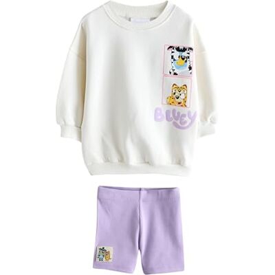 NEXT Niñas Conjunto de pantalones cortos de Bluey NEXT Niñas Conjunto de pantalones cortos de Bluey