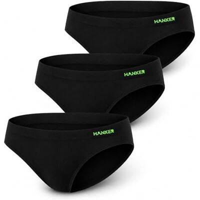 HANKER Calcinha de biquíni desportivo para mulher sem costuras. Roupa interior confortável e respirável para uso diário e desporto Mezcla de poliéster, elastano y poliamida, sin costuras, tejido estirable, para deporte y uso diario HANKER Calcinha de biquíni desportivo para mulher sem costuras. Roupa interior confortável e respirável para uso diário e desporto Mezcla de poliéster, elastano y poliamida, sin costuras, tejido estirable, para deporte y uso diario