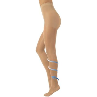 CALZITALY Meias de descanso, Panty compressão forte fator de 10 mm/Hg 70 DEN preto, natural, azul, S, M, L, XL, meias italianas (XXL, tan natural) CALZITALY Meias de descanso, Panty compressão forte fator de 10 mm/Hg 70 DEN preto, natural, azul, S, M, L, XL, meias italianas (XXL, tan natural)