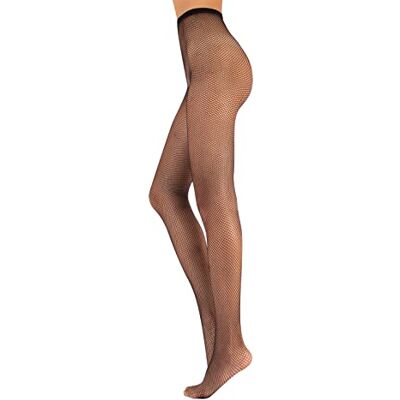 CALZITALY Meias de grelha, meias sem costuras, naturais, pretas, S, M-L, XL-XXL, 3XL, 4XL, meias italianas, Preto CALZITALY Meias de grelha, meias sem costuras, naturais, pretas, S, M-L, XL-XXL, 3XL, 4XL, meias italianas, Preto