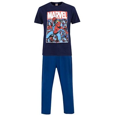 Marvel Pijamas para Homem Homem-Aranha, azul, M Marvel Pijamas para Homem Homem-Aranha, azul, M