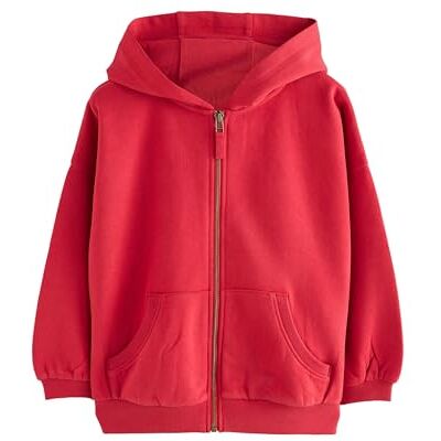 NEXT Meninas camisola desportiva com fecho de correr e capuz rico em algodão NEXT Meninas camisola desportiva com fecho de correr e capuz rico em algodão