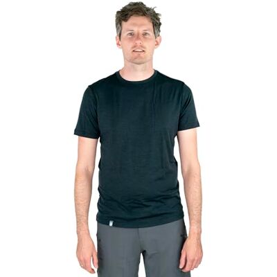 ALPIN LOACKER T-shirt de manga curta com lã Merino suave, secagem rápida e térmica para desportos, caminhadas, escalada, trekking e esqui homem, Listrado, L ALPIN LOACKER T-shirt de manga curta com lã Merino suave, secagem rápida e térmica para desportos, caminhadas, escalada, trekking e esqui homem, Listrado, L