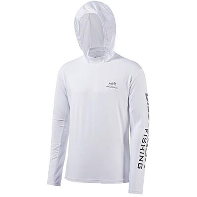 Bassdash Camisola com capuz de lã de pesca para homem com proteção para o pescoço camisola de desempenho resistente à água FS18M Bassdash Camisola com capuz de lã de pesca para homem com proteção para o pescoço camisola de desempenho resistente à água FS18M