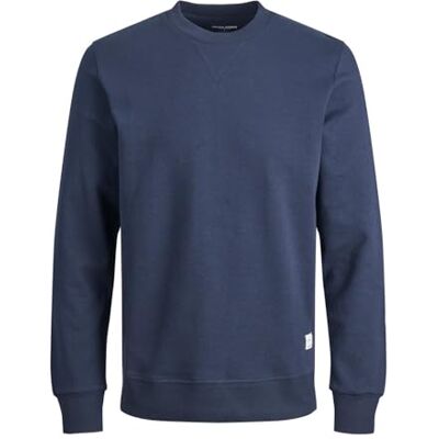 JACK & JONES Camisola lisa Corte relaxado ajuste, suave, manga comprida, casual, processo suave a uma temperatura máxima de 40 °C JACK & JONES Camisola lisa Corte relaxado ajuste, suave, manga comprida, casual, processo suave a uma temperatura máxima de 40 °C
