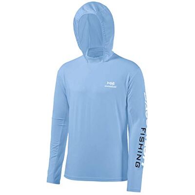 Bassdash Camisola com capuz de lã de pesca para homem com proteção para o pescoço camisola de desempenho resistente à água FS18M Bassdash Camisola com capuz de lã de pesca para homem com proteção para o pescoço camisola de desempenho resistente à água FS18M