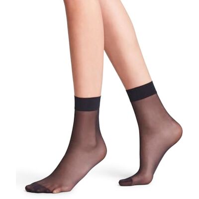 Falke Mulher Seidenglatt 15 DEN meias transparente liso brilhante resistente conforto pontas largas não escalonadas material fino e macio 1 par, azul-marinho 6179, 35-38 Falke Mulher Seidenglatt 15 DEN meias transparente liso brilhante resistente conforto pontas largas não escalonadas material fino e macio 1 par, azul-marinho 6179, 35-38