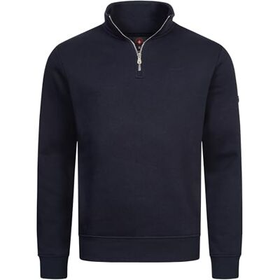 Höhenhorn Troiberg Camisola com fecho de correr para homem, 1/4 com pescoço, azul, 3XL, azul escuro, M Höhenhorn Troiberg Camisola com fecho de correr para homem, 1/4 com pescoço, azul, 3XL, azul escuro, M