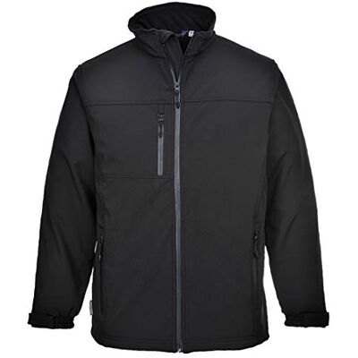 Portwest Casaco Softshell (3 camadas), tamanho: XL, cor: Preto, TK50BKRXL Portwest Casaco Softshell (3 camadas), tamanho: XL, cor: Preto, TK50BKRXL