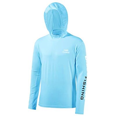 Bassdash Camisola com capuz de lã de pesca para homem com proteção para o pescoço camisola de desempenho resistente à água FS18M Bassdash Camisola com capuz de lã de pesca para homem com proteção para o pescoço camisola de desempenho resistente à água FS18M