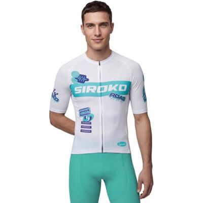 SIROKO Camisola ciclismo malha manga curta M8 NRC branco branco SIROKO Camisola ciclismo malha manga curta M8 NRC branco branco
