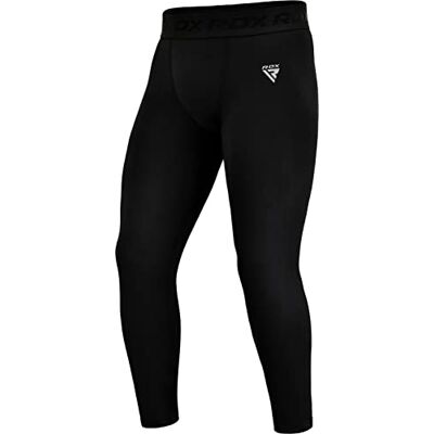 RDX MMA Calças de compressão térmica, calças com camadas base, desporto triatlo, ginásio treino correr treino boxe fitness ciclismo calças, cuecas de secagem rápida, Preto, XXL RDX MMA Calças de compressão térmica, calças com camadas base, desporto triatlo, ginásio treino correr treino boxe fitness ciclismo calças, cuecas de secagem rápida, Preto, XXL