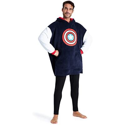 Marvel Camisola Oversize Homem Avengers Camisola Oversize dos Vingadores Manta Homem, Azul marinho / vermelho, Tamanho único Marvel Camisola Oversize Homem Avengers Camisola Oversize dos Vingadores Manta Homem, Azul marinho / vermelho, Tamanho único