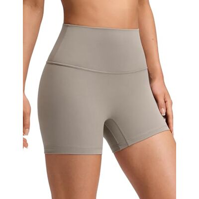 CRZ YOGA Bermudas motorista sem costura frontal, 10/15 cm Butterluxe, extremamente suave, compressão suave, ioga, cintura alta, para mulher CRZ YOGA Bermudas motorista sem costura frontal, 10/15 cm Butterluxe, extremamente suave, compressão suave, ioga, cintura alta, para mulher